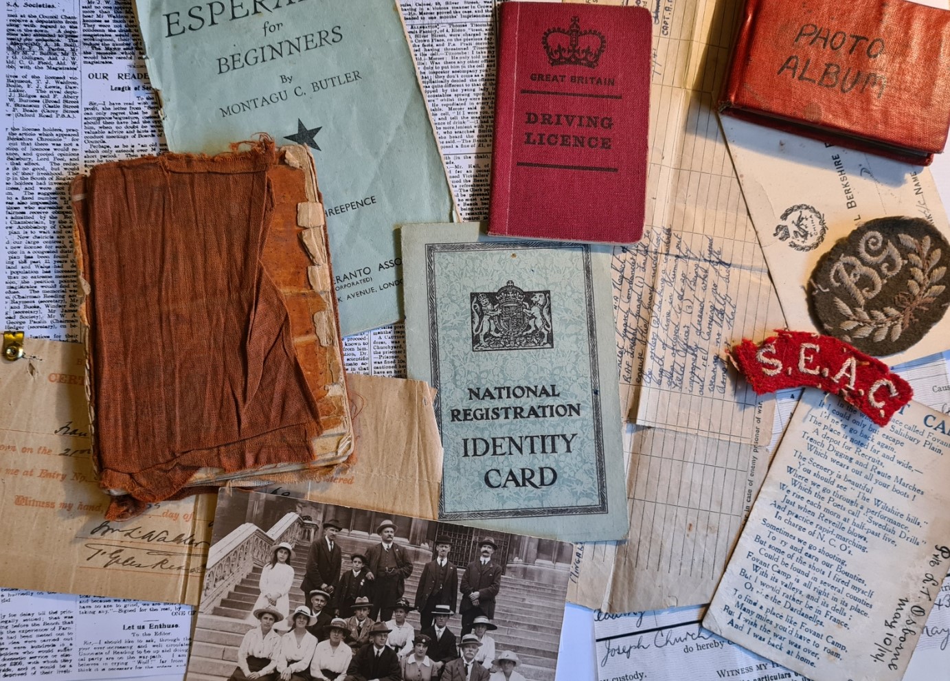 Collage of old documents