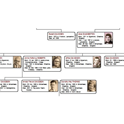 A Family Tree with photo images